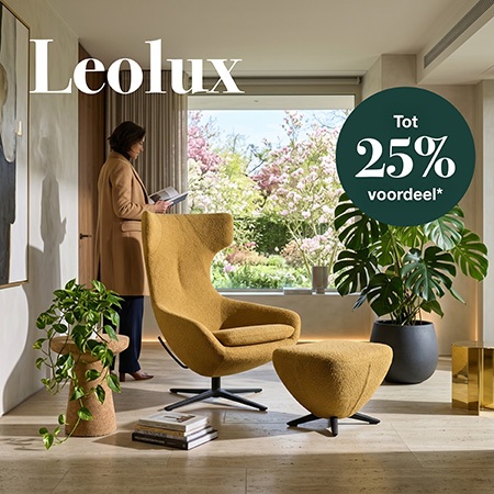 leolux actie tot 25% voordeel
