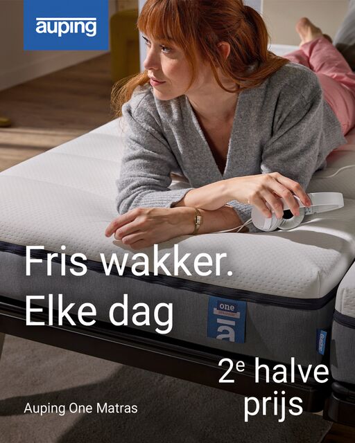Auping actie 2e matras halve prijs