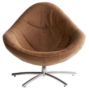 Label Hidde fauteuil leer Yak chroom onderstel