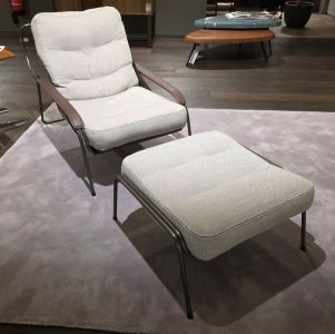 Zanotta Maggiolina lounge chair met poef