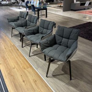 B&B Husk eetkamerstoelen grijs (set van 4) 