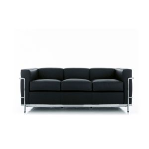 Cassina 2 Grand Confort, petit modèle 3-zitsbank leer scozia grafite 