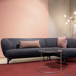 Leolux Flint hoekbank bruin en zwart 