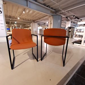 Arco Frame II XL eetkamerstoel (set van 2) grijsoranje 