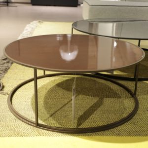 Pode Gloss salontafel bruin diameter 80 