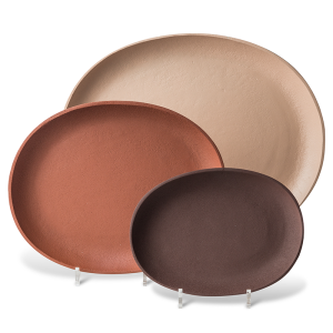 POLSPOTTEN Greek dienbladen set cognac