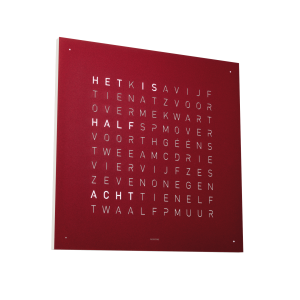 Biegert & Funk QLOCKTWO VELVET klok warm red