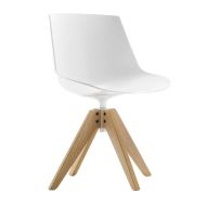 MDF Italia Flow Chair stoel wit eiken naturel 