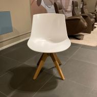 MDF Italia Flow Chair stoel wit eiken naturel (set van 6) 